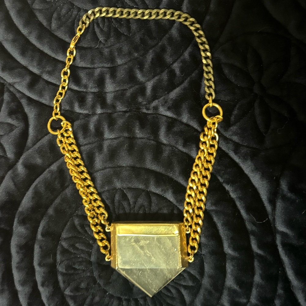 Crystal Quartz Point Choker Necklace